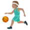 Man Bouncing Ball- Medium Skin Tone emoji on Emojione